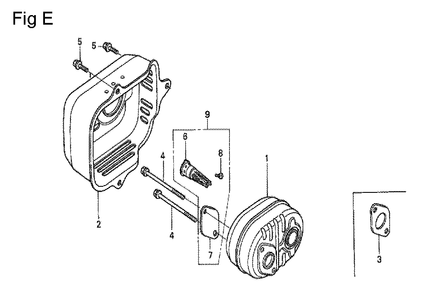 Fig-5 Diagram and Parts List for GCV190A Type R3A Honda Engine