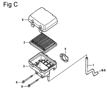 Fig-3 Diagram and Parts List for GC135 Type QHC1 Honda Engine
