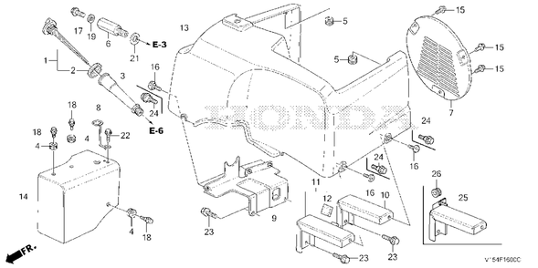 Part Location Diagram of 90215-ML0-000 Honda Bolt, Radiator Setting