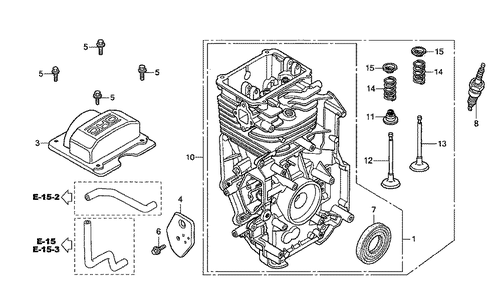 Fig-0 Diagram and Parts List for GC160 Type QHAJ Honda Engine