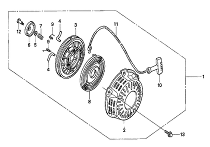 Fig-0 Diagram and Parts List for GX120U1 Type RD4 Honda Engine