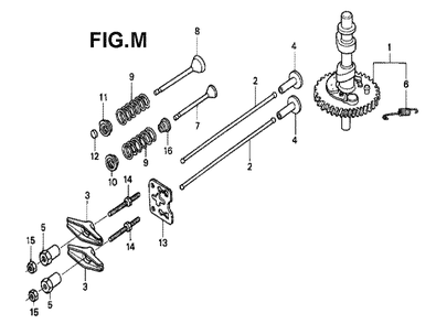 Fig-6 Diagram and Parts List for GXV120 Type SFS Honda Engine