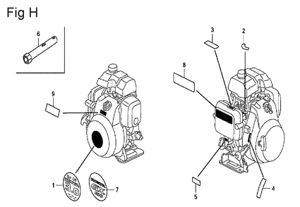 Fig-8 Diagram and Parts List for GX100U Type SA2 Honda Engine