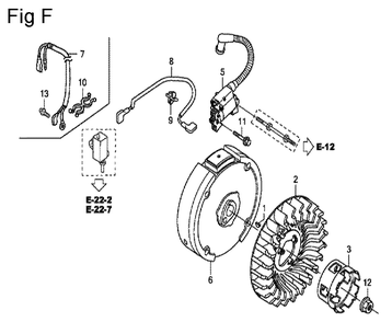 Fig-6 Diagram and Parts List for GC160A Type QHEA Honda Engine