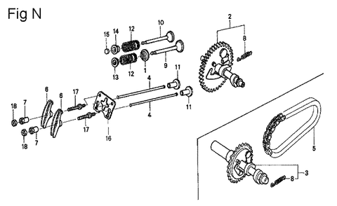 Fig-3 Diagram and Parts List for GX200 Type VX Honda Engine