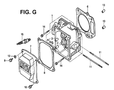Fig-6 Diagram and Parts List for GXV120 Type SFL Honda Engine