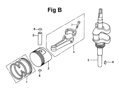 Fig-11 Diagram and Parts List for GXV120 Type A12 Honda Engine