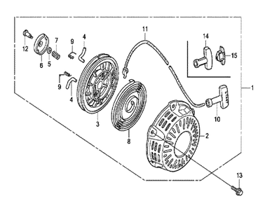 Fig-0 Diagram and Parts List for GX120UT1 Type SJD2 Honda Engine