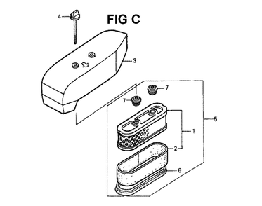 Fig-2 Diagram and Parts List for GXV160K1 Type N15 Honda Engine
