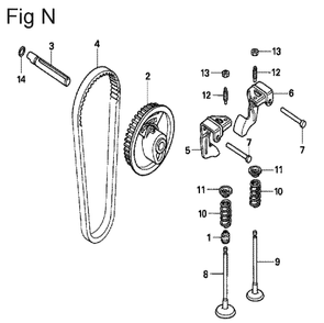 Fig-14 Diagram and Parts List for GX100U Type SE Honda Engine
