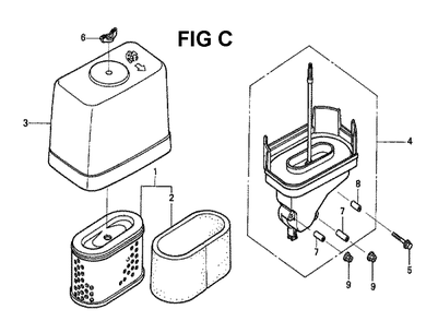 Fig-13 Diagram and Parts List for GXV340K2 Type DX2 Honda Engine