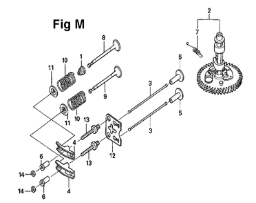 Fig-6 Diagram and Parts List for GXV160UH2 Type N5AH Honda Engine