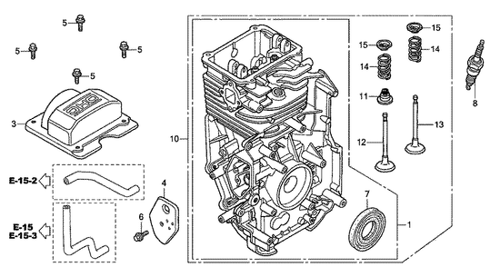 Fig-0 Diagram and Parts List for GC160A Type QHAF Honda Engine