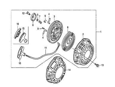 Fig-0 Diagram and Parts List for GX160UT1 Type WKT6 Honda Engine
