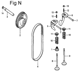 Fig-14 Diagram and Parts List for GC190A Type QHE Honda Engine