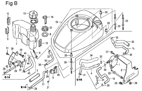 Fig-2 Diagram and Parts List for GCV160LA Type A1A Honda Engine