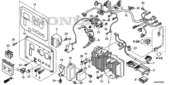 Control Panel (6) Diagram and Parts List for EU2200IT (Type  AG)(EAMT-1000001 - 9999999) Honda Generator