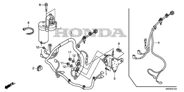 Starter Motor (Hrx217k6) Diagram and Parts List for HRX217K6 (Type  HZA)(MAMA-1000001 - 9999999) Honda Lawn Mower