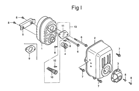 Fig-9 Diagram and Parts List for GC135 Type QHA Honda Engine
