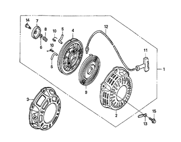 Fig-0 Diagram and Parts List for GX160U1 Type WKD6 Honda Engine