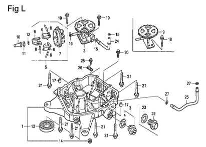 Fig-12 Diagram and Parts List for GCV530 Type QEA Honda Engine