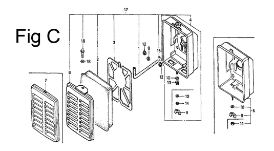 Fig-3 Diagram and Parts List for G100 Type S Honda Engine