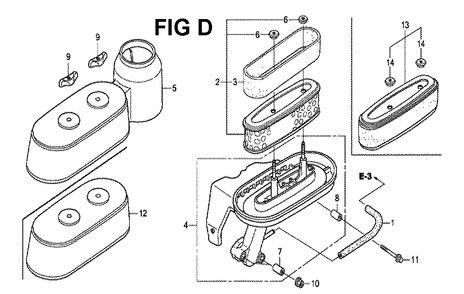 Fig-6 Diagram and Parts List for GXV160H2 Type SFN1 Honda Engine