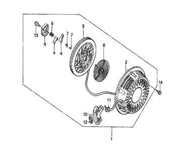 Part Location Diagram of 13310-ZH9-600 Honda Crankshaft Comp.