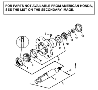 Part Location Diagram of 72995-0093 Honda Shaft, Drive Spindle