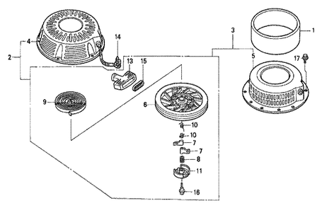 Fig-0 Diagram and Parts List for GXV340K2 Type DN Honda Engine