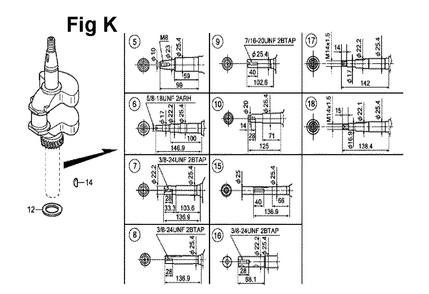 Fig-10 Diagram and Parts List for GXV160UH2 Type SFL Honda Engine