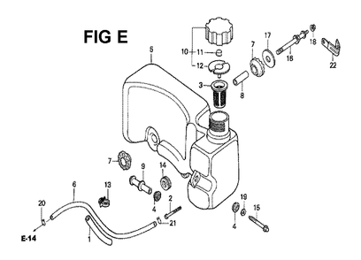 Fig-14 Diagram and Parts List for GXV160 Type S Honda Engine