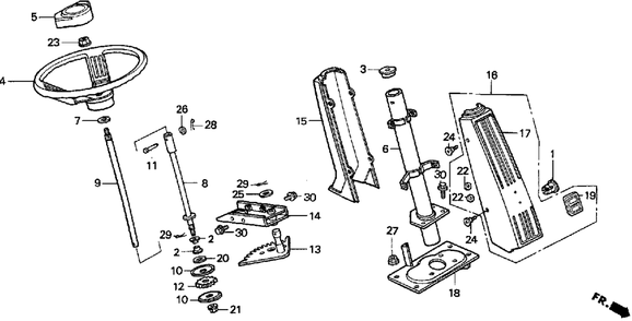 Part Location Diagram of 87126-763-C20 Honda Emblem, Fr.