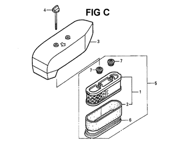 Fig-11 Diagram and Parts List for GXV160K1 Type N6 Honda Engine