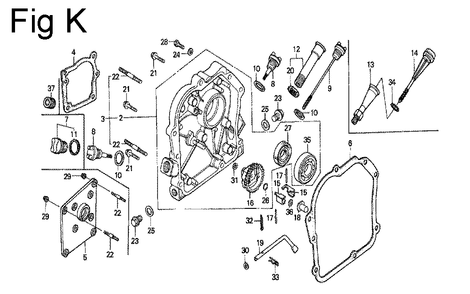 Fig-11 Diagram and Parts List for G100 Type S Honda Engine