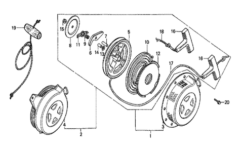 Fig-0 Diagram and Parts List for GX140 Type HX Honda Engine
