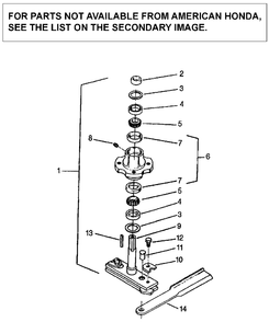 Part Location Diagram of 72995-0085 Honda Shaft & Crossbar, Spindle
