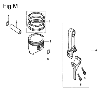 Fig-13 Diagram and Parts List for GC160 Type QHEB Honda Engine