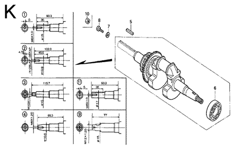 Fig-11 Diagram and Parts List for GX100 Type SA2 Honda Engine