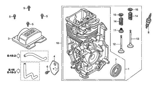 Fig-0 Diagram and Parts List for GC135 Type WKT2 Honda Engine