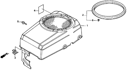 Part Location Diagram of 90664-671-003 Honda Clip, Canoe