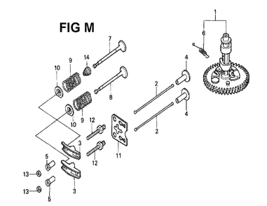 Fig-12 Diagram and Parts List for GXV160 Type S Honda Engine