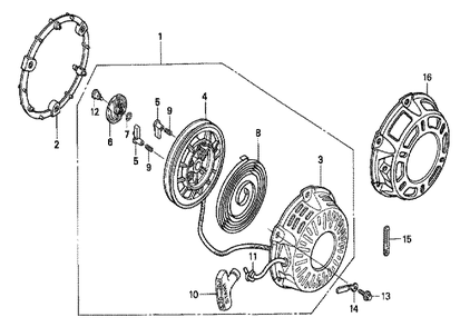 Fig-0 Diagram and Parts List for GX200 Type RHA2 Honda Engine