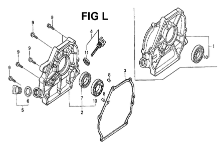 Fig-5 Diagram and Parts List for GX160H1 Type SX3 Honda Engine
