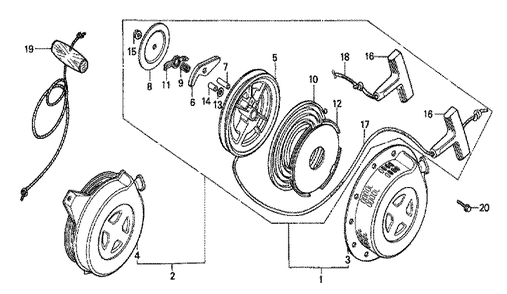Fig-0 Diagram and Parts List for GX140 Type T1 Honda Engine