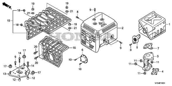 Part Location Diagram of 18436-Z1D-H70 Honda Base Complete