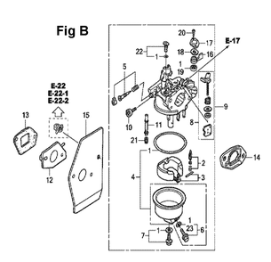 Fig-5 Diagram and Parts List for GXV160UH2 Type SFY Honda Engine