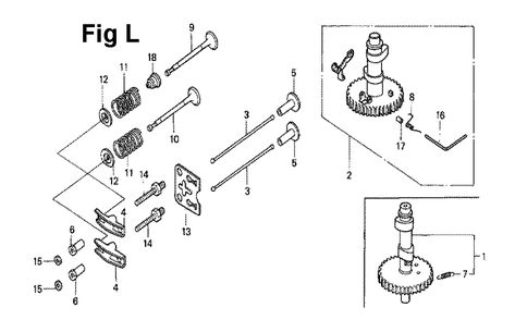 Fig-4 Diagram and Parts List for GXV140 Type N2 Honda Engine