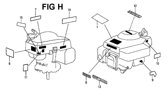 Fig-9 Diagram and Parts List for GXV140 Type MAK Honda Engine