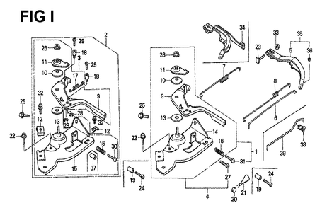 Fig-9 Diagram and Parts List for GX120K1 Type QA Honda Engine
